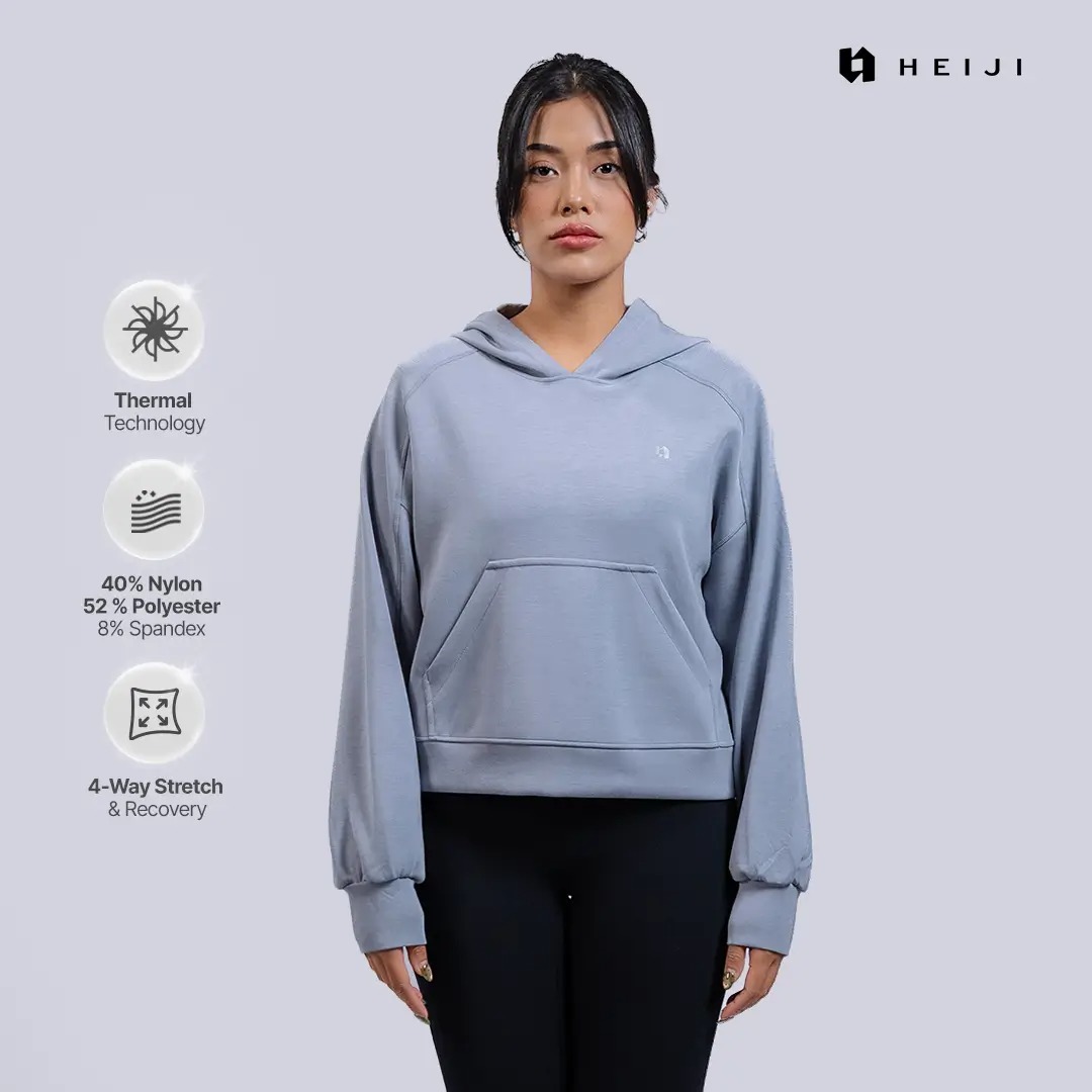 HEIJI - STYLE MistAir Hoodie | Jaket hoodie wanita casual | Ultra soft, Cooling effect, 4 Way stretch
