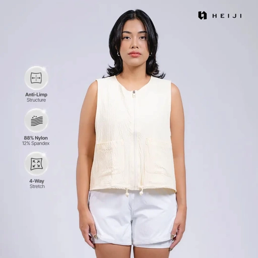 Image of HEIJI - EaseLayer Vest | Sport Vest Anti-Sag Structural Design with Customizable Silhouette | Breathable & Zipper Pockets