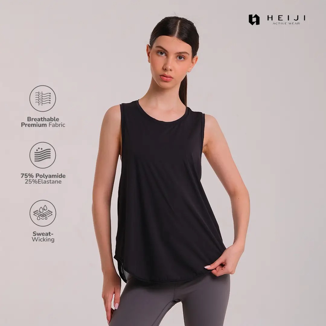 HEIJI - COURT Fitness Tank Top Sports | Tanktop olahraga wanita tenis padel | Lightweight, Moisture wicking, Premium handfeel