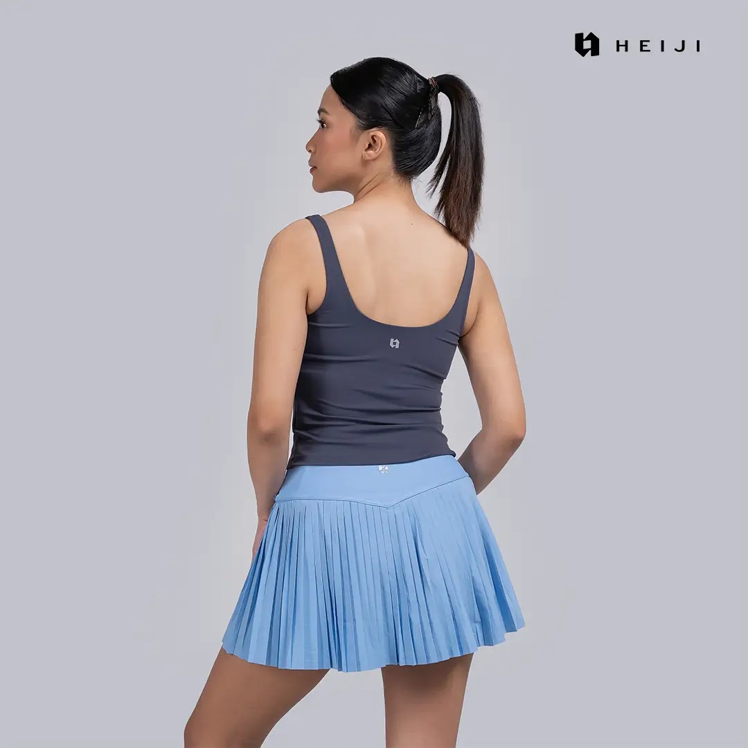 HEIJI - COURT Framing Air Bra Top | Tanktop olahraga wanita lembut tenis padel | Built in bra pad, Seamless Silhoutte & Breathable
