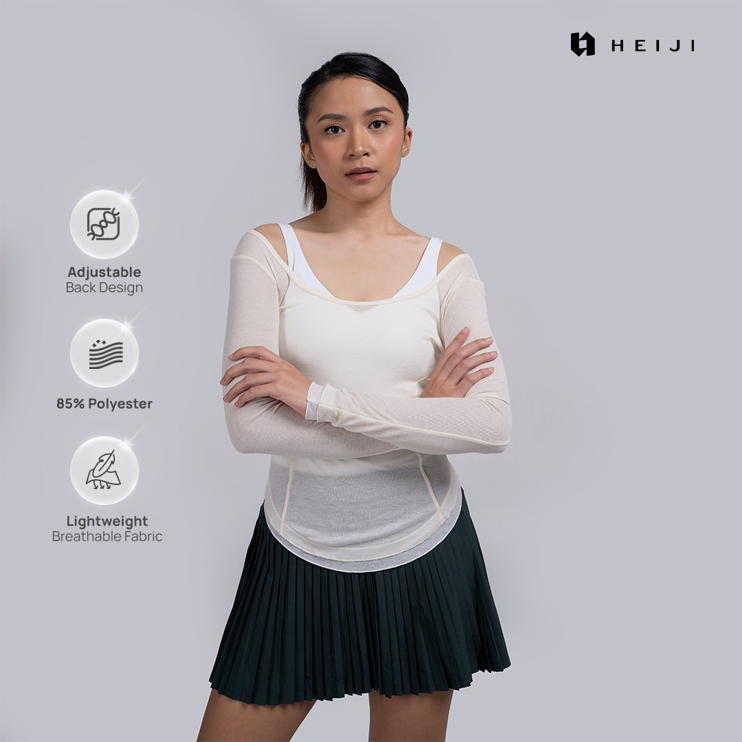 HEIJI - STYLE LaceFlow U-Back Top | Baju olahraga wanita anti gerah casual yoga pilates | Breathable & Soft