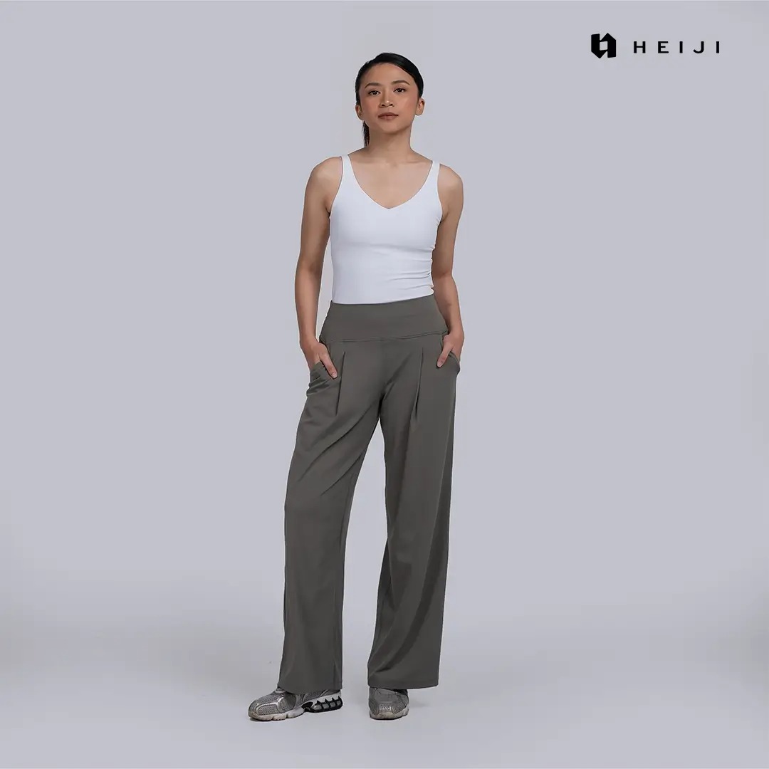 HEIJI - STYLE CloudHold Wide Pants | Celana panjang olahraga wanita casual | Ultra soft, Cooling sensation, Quick dry