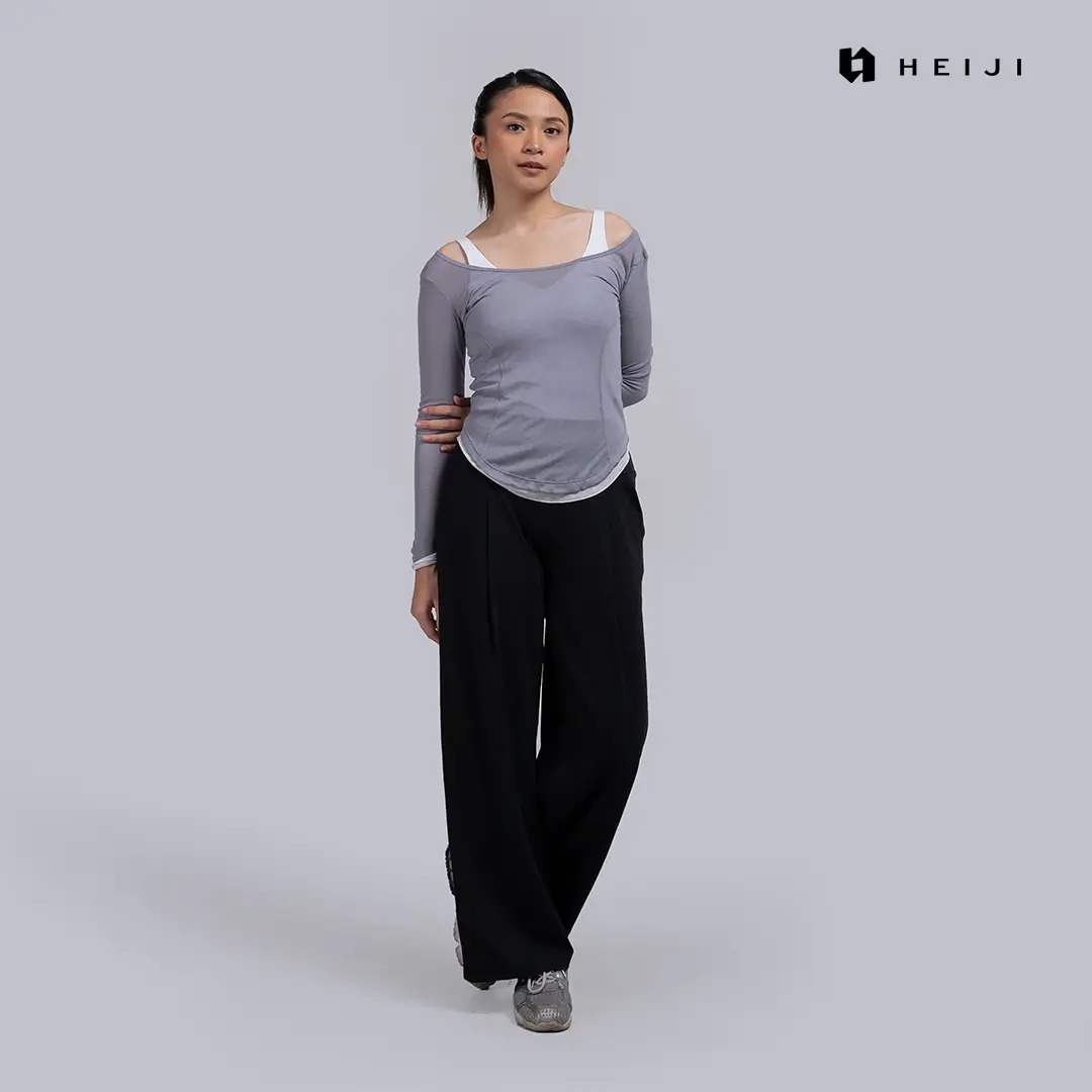 HEIJI - STYLE CloudHold Wide Pants | Celana panjang olahraga wanita casual | Ultra soft, Cooling sensation, Quick dry