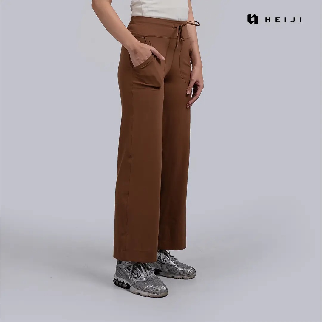 HEIJI - STYLE FlexTie Easy Pants | Celana Olahraga Wanita Casual | Side pocket, moisture wicking, breathable