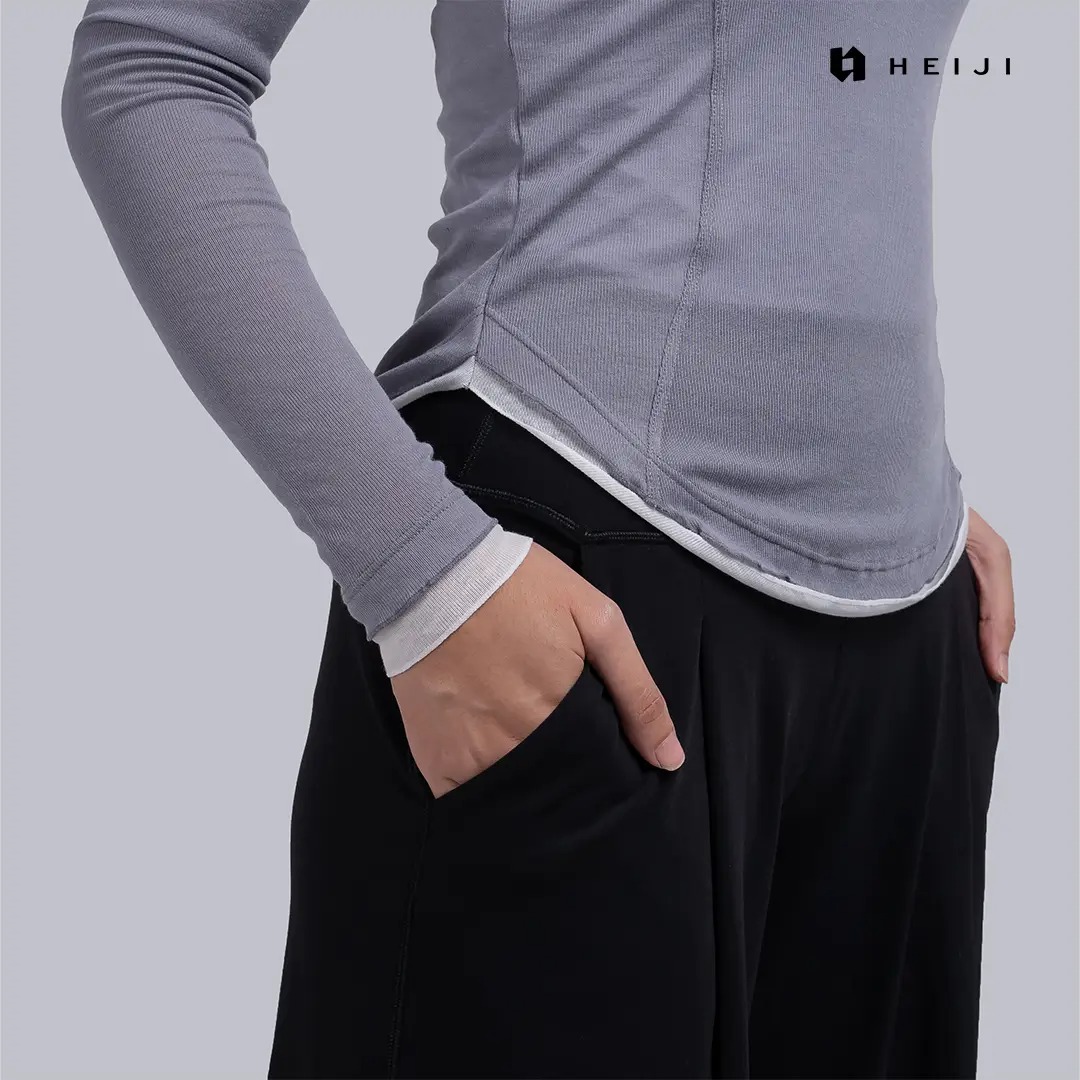 HEIJI - STYLE LaceFlow U-Back Top | Baju olahraga wanita anti gerah casual yoga pilates | Breathable & Soft