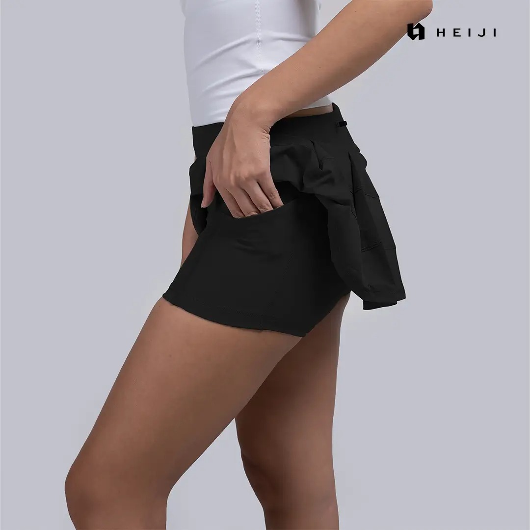 HEIJI - COURT Lightweight Mini Skirt | Rok olahraga wanita tenis padel | Airy feel, soft & stretchy