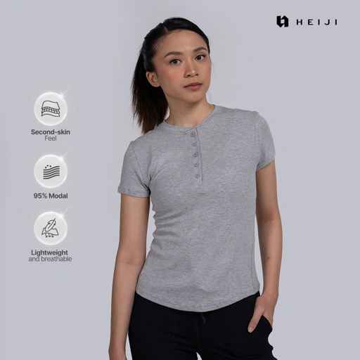 Image of HEIJI - SoftMuse Button Tee