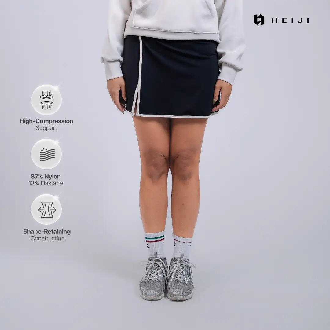 HEIJI - COURT Framing Skirt | Rok olahraga tenis padel wanita | Anti roll, Sculpting, Inner shirt