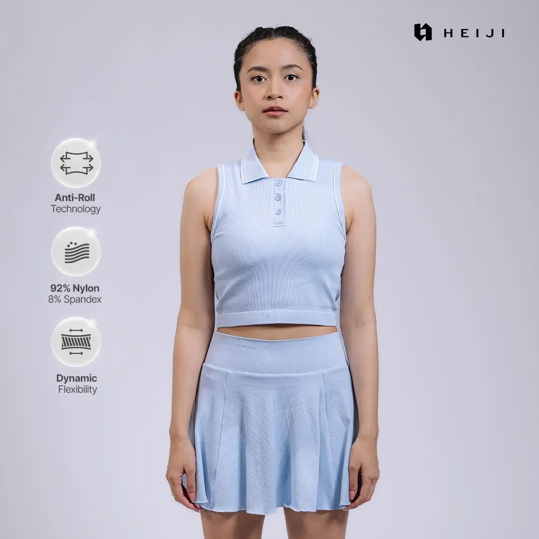 HEIJI - COURT SoftPace Polo | baju polo olahraga wanita tenis padel | Knit fabric, Nylon, Second skin feel