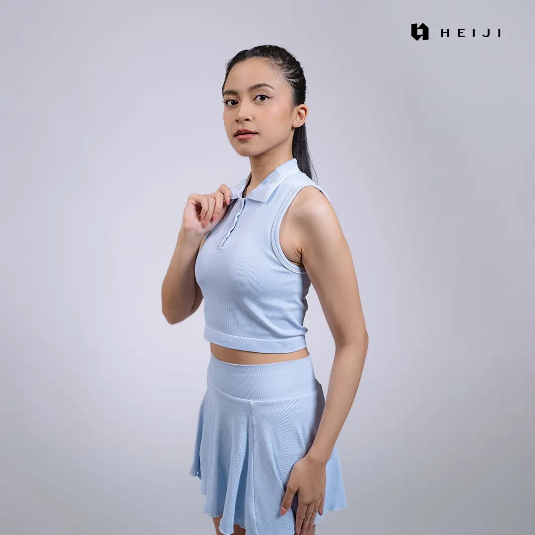 HEIJI - COURT SoftPace Polo | baju polo olahraga wanita tenis padel | Knit fabric, Nylon, Second skin feel