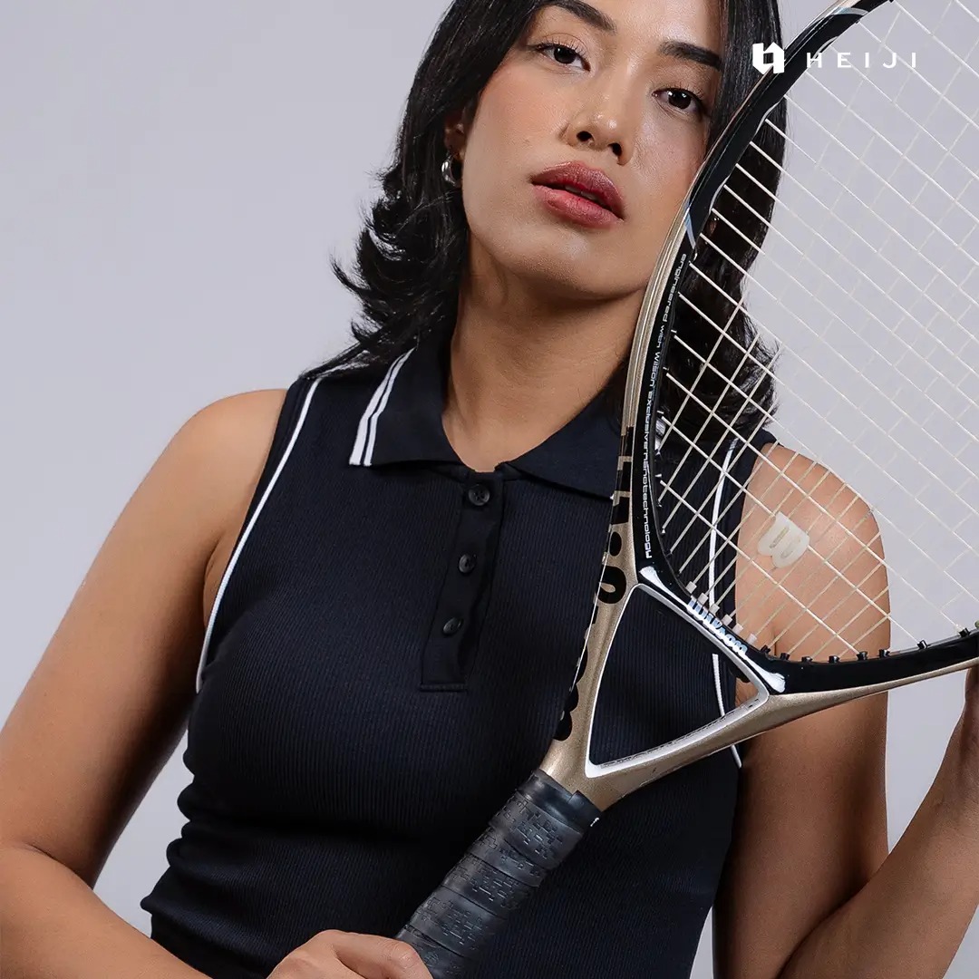 HEIJI - COURT SoftPace Polo | baju polo olahraga wanita tenis padel | Knit fabric, Nylon, Second skin feel