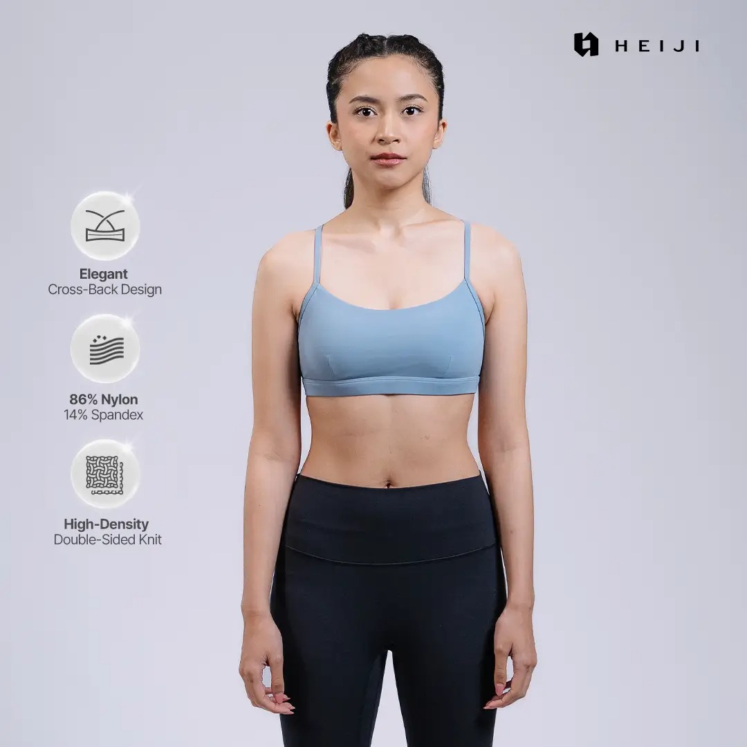 HEIJI - FLOW Soft Motion Bra Top | Sports bra olahraga wanita yoga pilates | Quick dry, Moisture wicking, medium push up