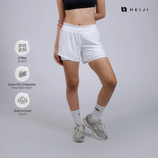 Image of HEIJI - SoftPace 2-in-1 Shorts | Dual Layer Vest with an Adjustable Drawcord Hem