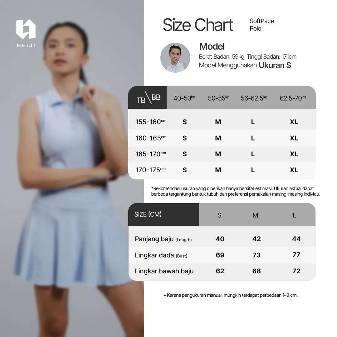 HEIJI - COURT SoftPace Polo | baju polo olahraga wanita tenis padel | Knit fabric, Nylon, Second skin feel