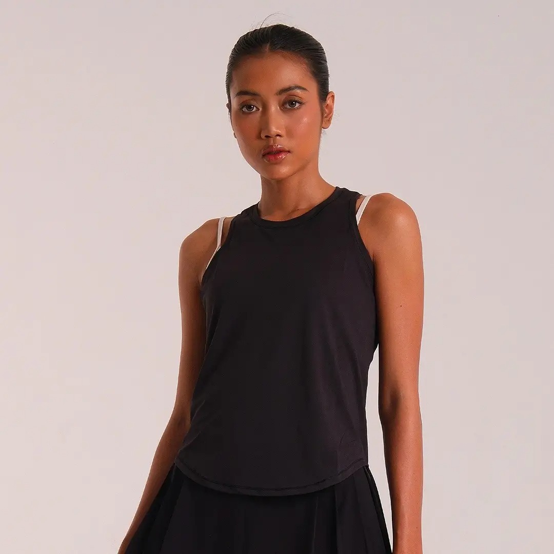 HEIJI - COURT Sleeveless Side-Tie Tank Top | Tank top olahraga wanita ikat samping yoga pilates | Adjustable fit, Breathable, Quick dry