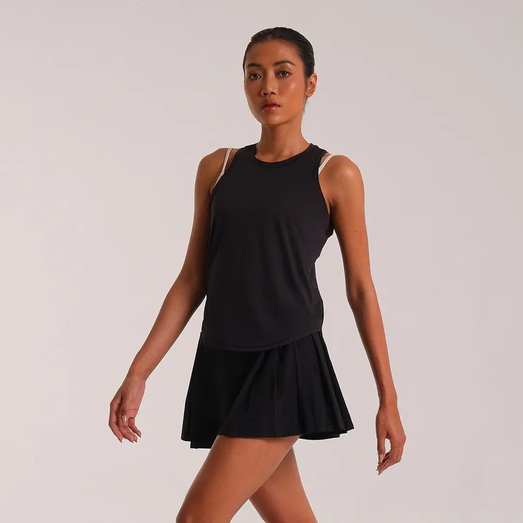 HEIJI - COURT Sleeveless Side-Tie Tank Top | Tank top olahraga wanita ikat samping yoga pilates | Adjustable fit, Breathable, Quick dry