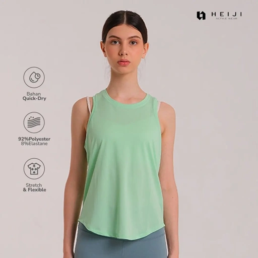 Image of HEIJI - Sleeveless Side-Tie Sports Tank Top - Tanktop Sport Ikat Samping