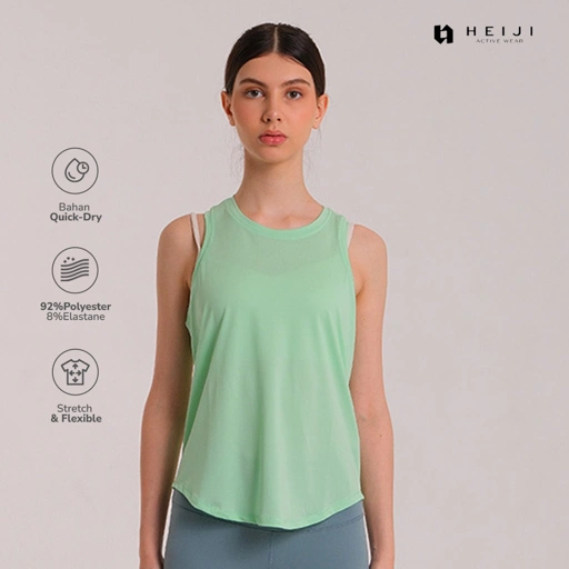 Image of HEIJI - Sleeveless Side-Tie Sports Tank Top - Tanktop Sport Ikat Samping