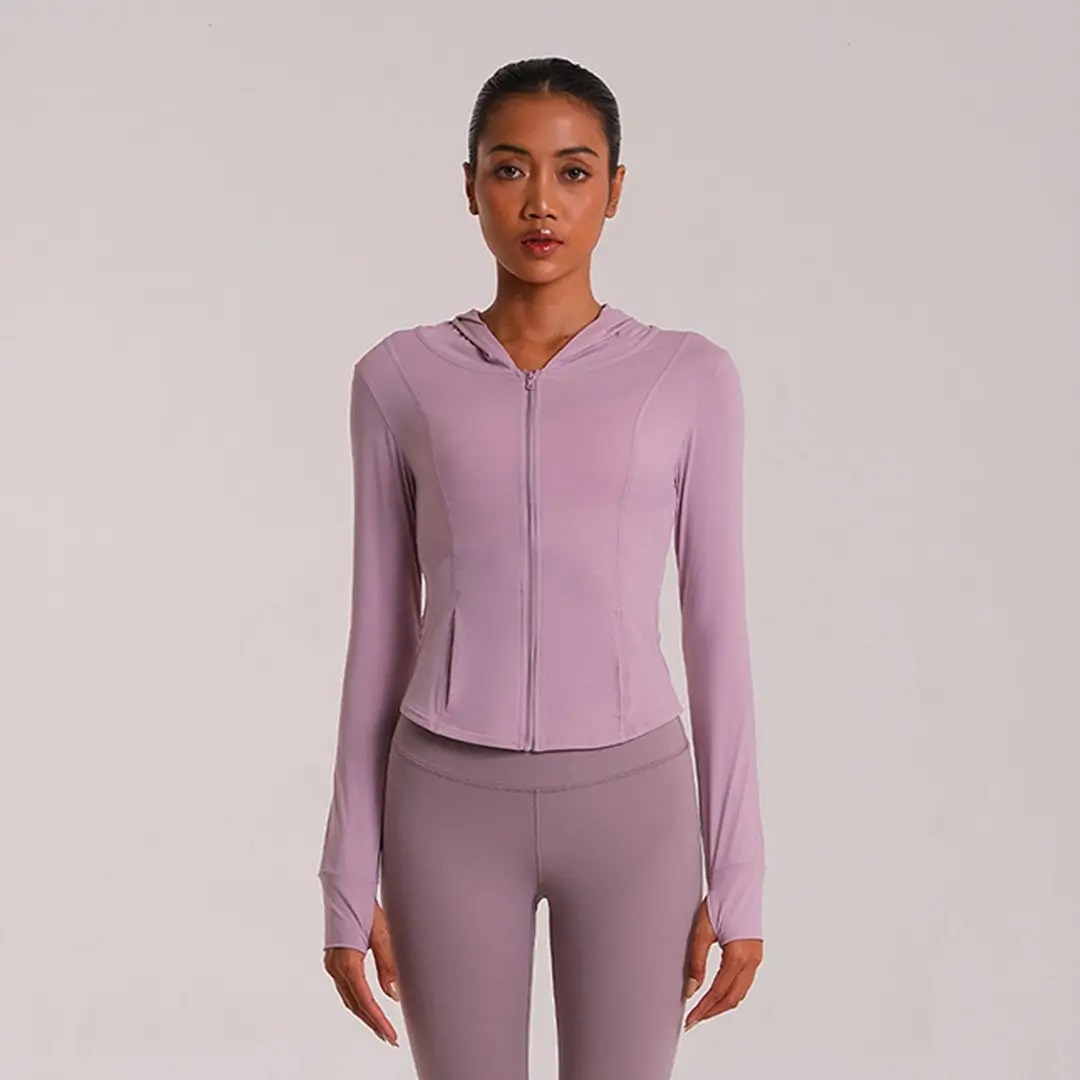 HEIJI - STYLE Hooded Jacket SPF 50+ Women | Jaket olahraga wanita anti UV running casual | Quick dry, Moisture wicking & Slimming silhoutte