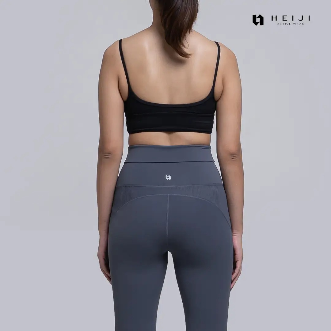 HEIJI - STYLE High Comfort Flares-Support | Legging olahraga wanita bahan Nylon | Second skin feel, High waist band, Lightweight