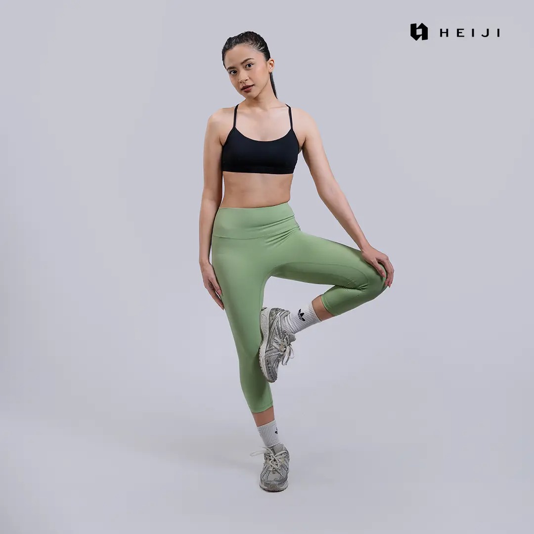 HEIJI - FLOW Framing Fit 7/8 Leggings | Legging wanita 7/8 Nylon yoga pilates | Ultra soft, Lifting, Squat proof