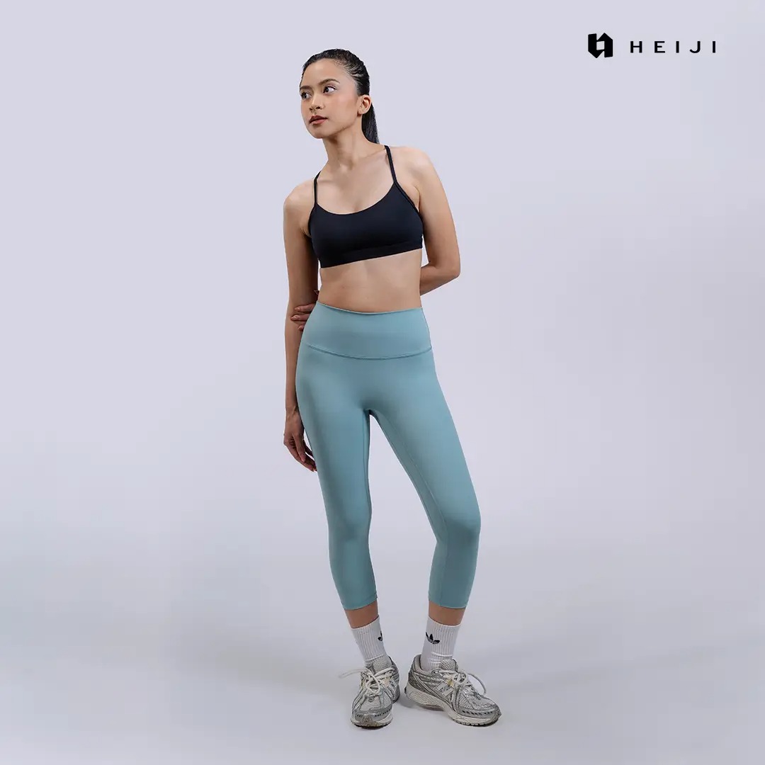 HEIJI - FLOW Framing Fit 7/8 Leggings | Legging wanita 7/8 Nylon yoga pilates | Ultra soft, Lifting, Squat proof