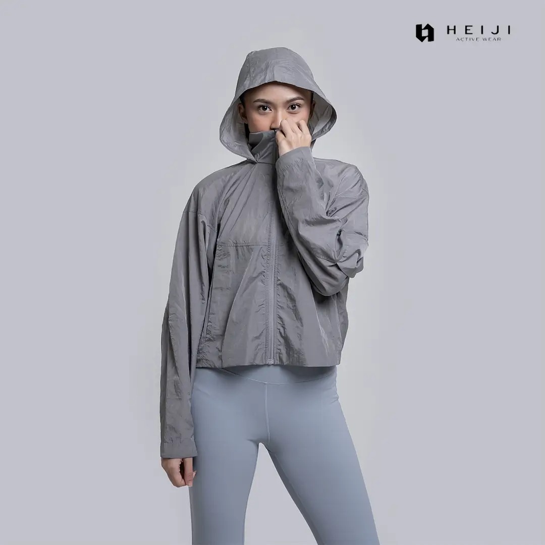 HEIJI - STYLE Daily Windflow Jacket | Jaket olahraga, running wanita casual | Lightweight, Quick dry & Moisture wicking