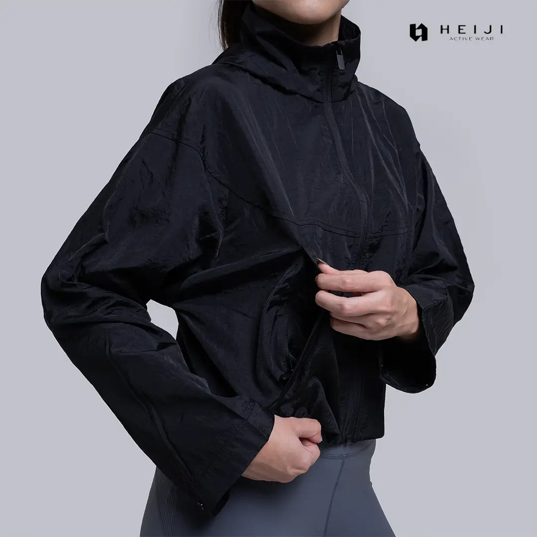 HEIJI - STYLE Daily Windflow Jacket | Jaket olahraga, running wanita casual | Lightweight, Quick dry & Moisture wicking