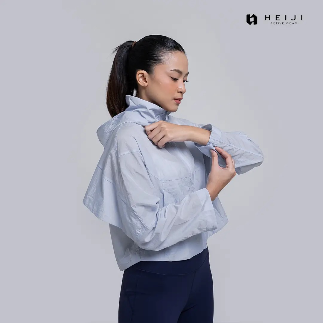 HEIJI - STYLE Daily Windflow Jacket | Jaket olahraga, running wanita casual | Lightweight, Quick dry & Moisture wicking
