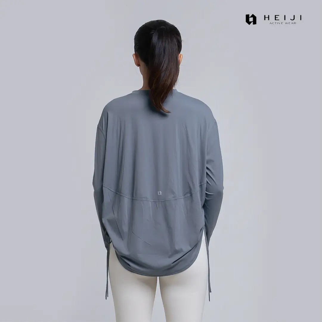 HEIJI - COURT EasyCool Long Sleeves | Baju olahraga wanita longgar lengan panjang tenis padel | Cooling sensation, Quick dry, Moisture wicking