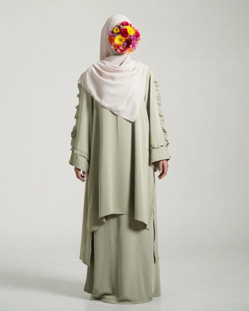 Image of Eshaluna Tunik + Skirt One Set Melayu Green