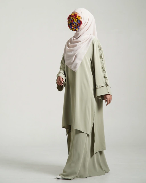 Image of Eshaluna Tunik + Skirt One Set Melayu Green