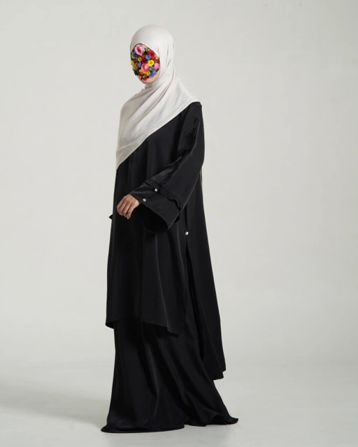 Image of Eshaluna Tunik + Skirt One Set Melayu Black 