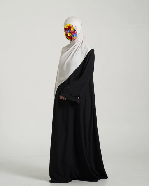 Image of Eshaluna Abaya Loose Anti UV Black