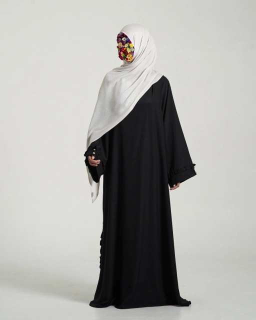 Image of Eshaluna Abaya Loose Anti UV Black
