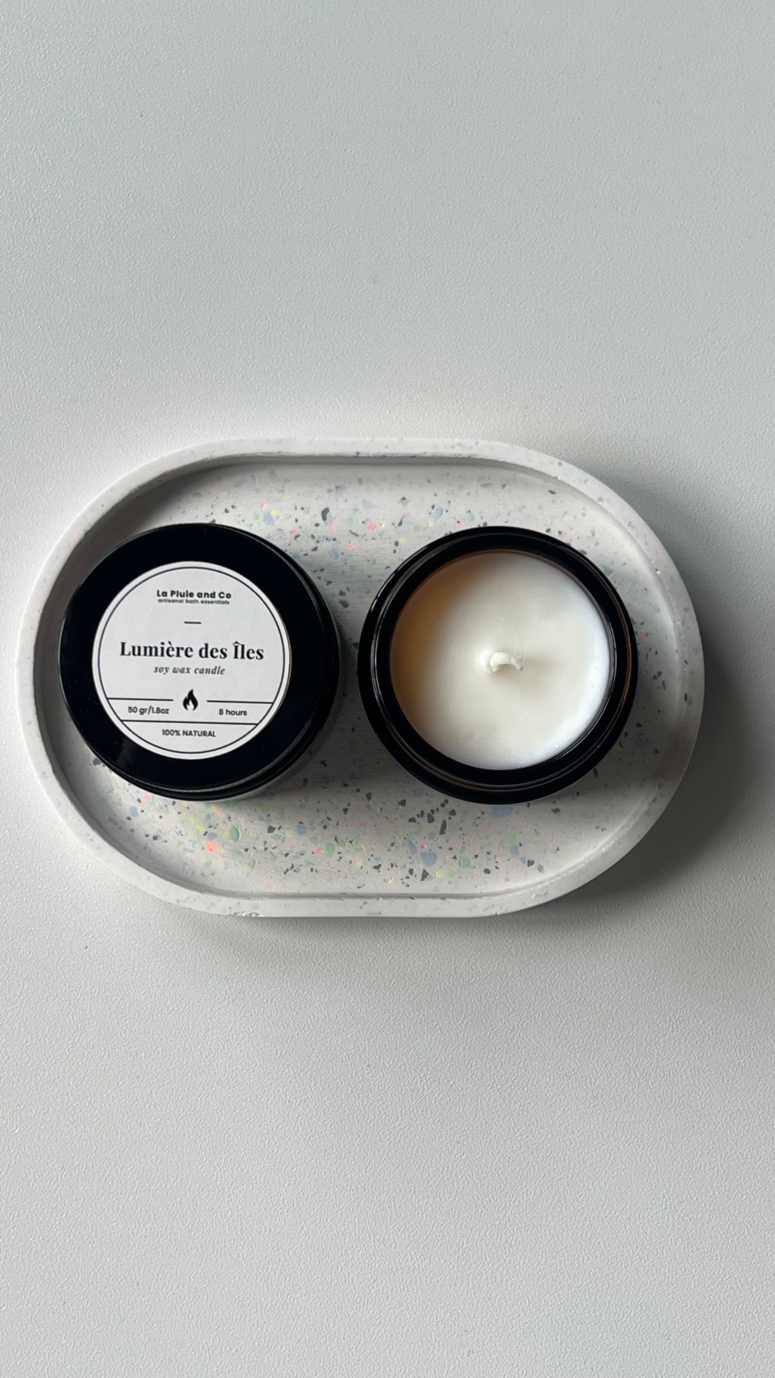 Light of the Island - Mini Amber Soy Wax Candle, 50gr