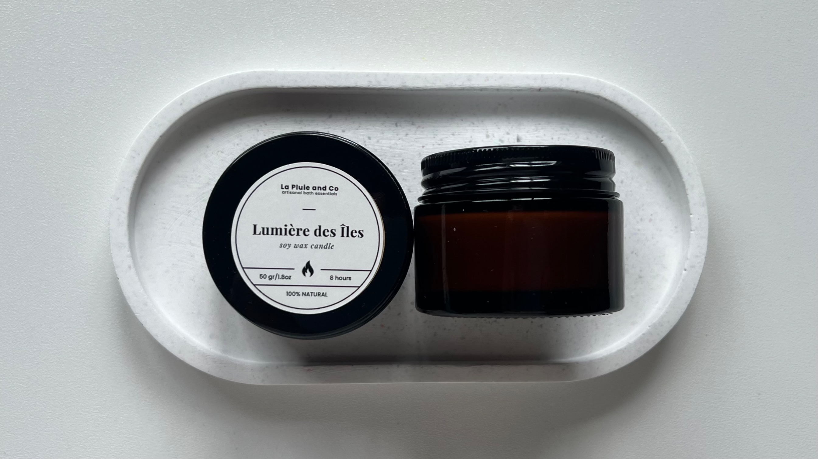 Light of the Island - Mini Amber Soy Wax Candle, 50gr
