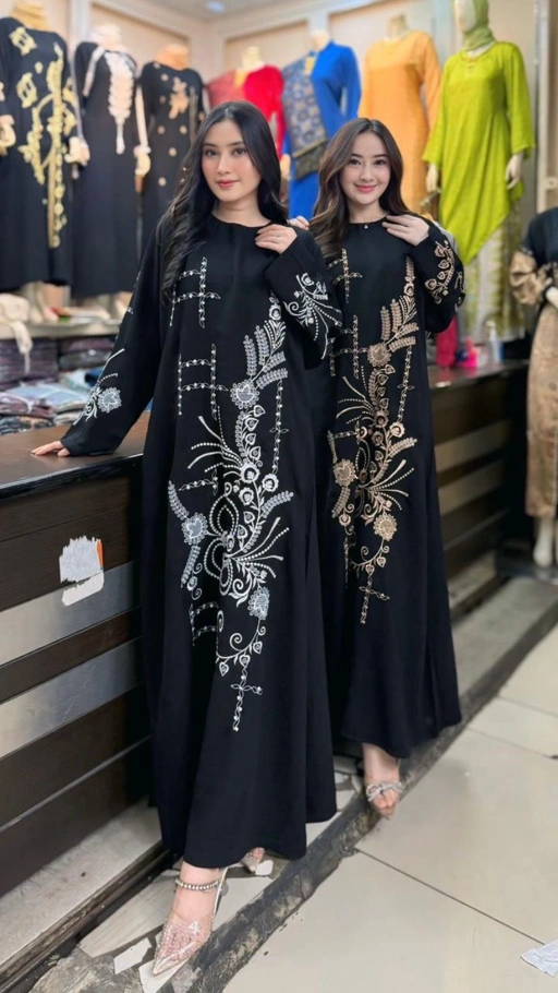 Image of Abaya Zafira Jet Black – Free Hijab Paris