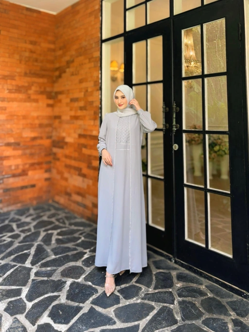 Image of Adelia Dress Ceruty  Elegance - Payet Swarovski Jepang & Bordir Tille