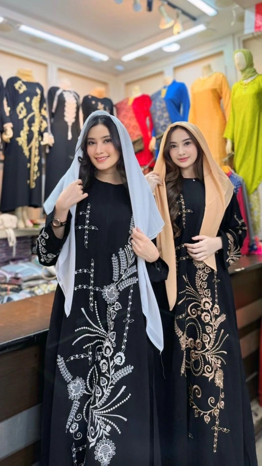 Image of Abaya Zafira Jet Black – Free Hijab Paris