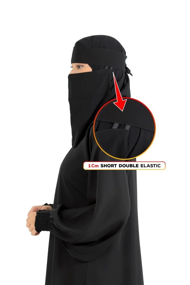 Niqob Bedoon Essm - Non Poni 2 Karet Bahan Nida (NBE02K-TP-N)