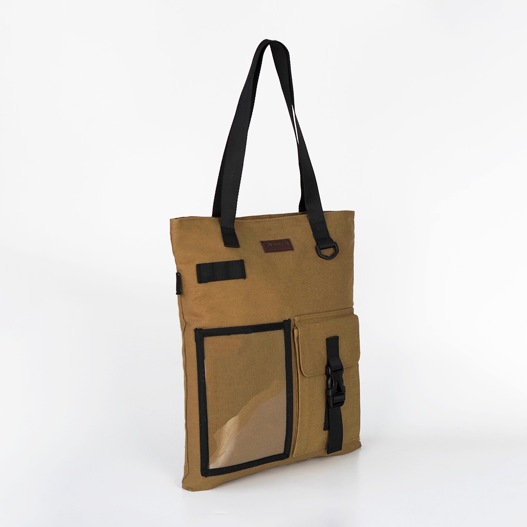 Pamole - Tote Bag Kanvas Penutup Resleting Totebag Kuliah Totebag Kerja - Unisex - Arel Series