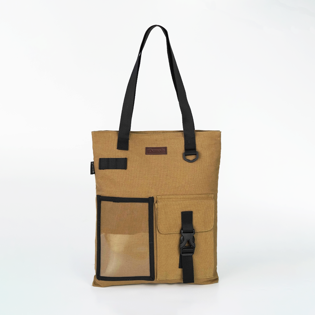 Pamole - Tote Bag Kanvas Penutup Resleting Totebag Kuliah Totebag Kerja - Unisex - Arel Series