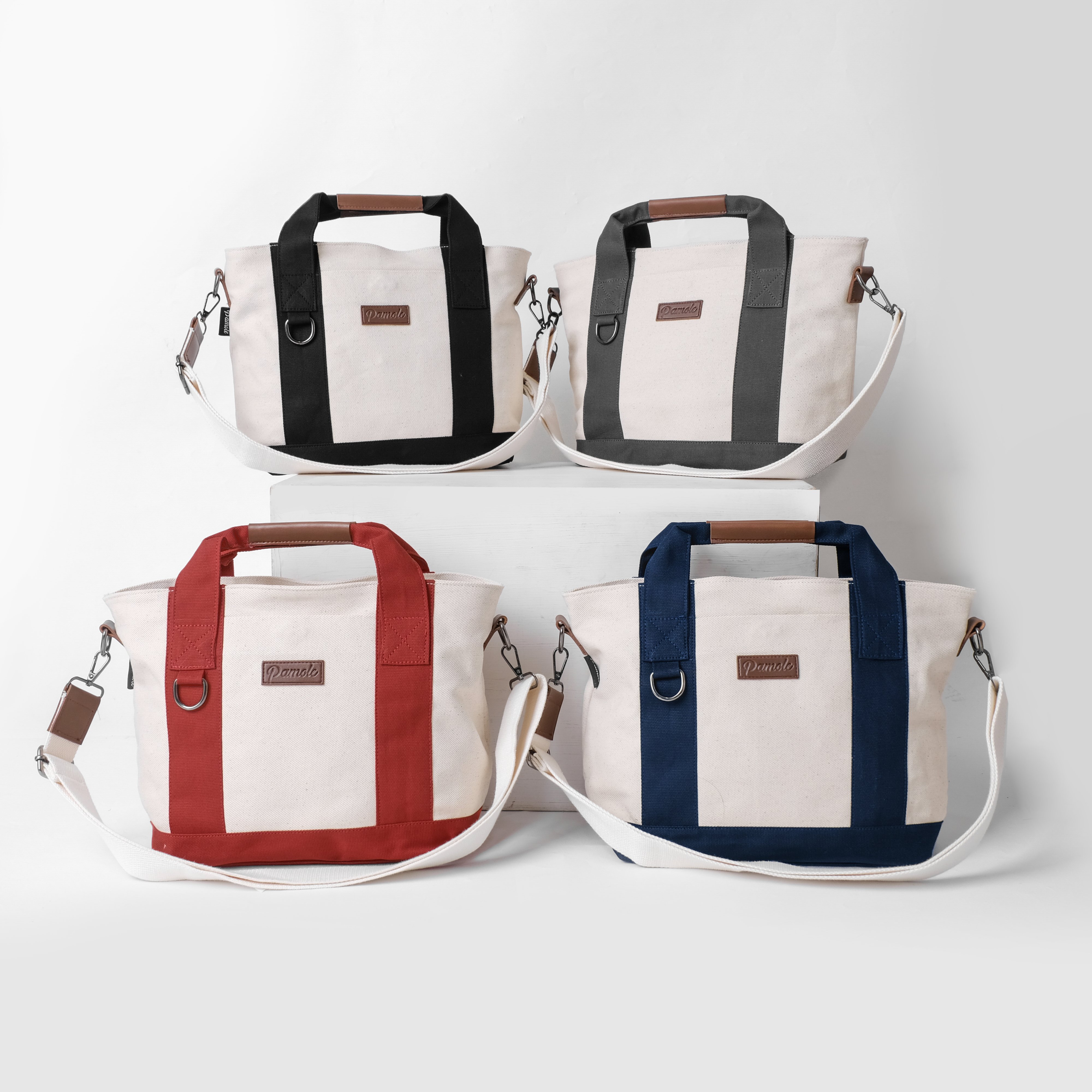 Pamole - Tas Selempang Wanita Bahan Kanvas Penutup Resleting Slingbag Wanita - Kelly Series
