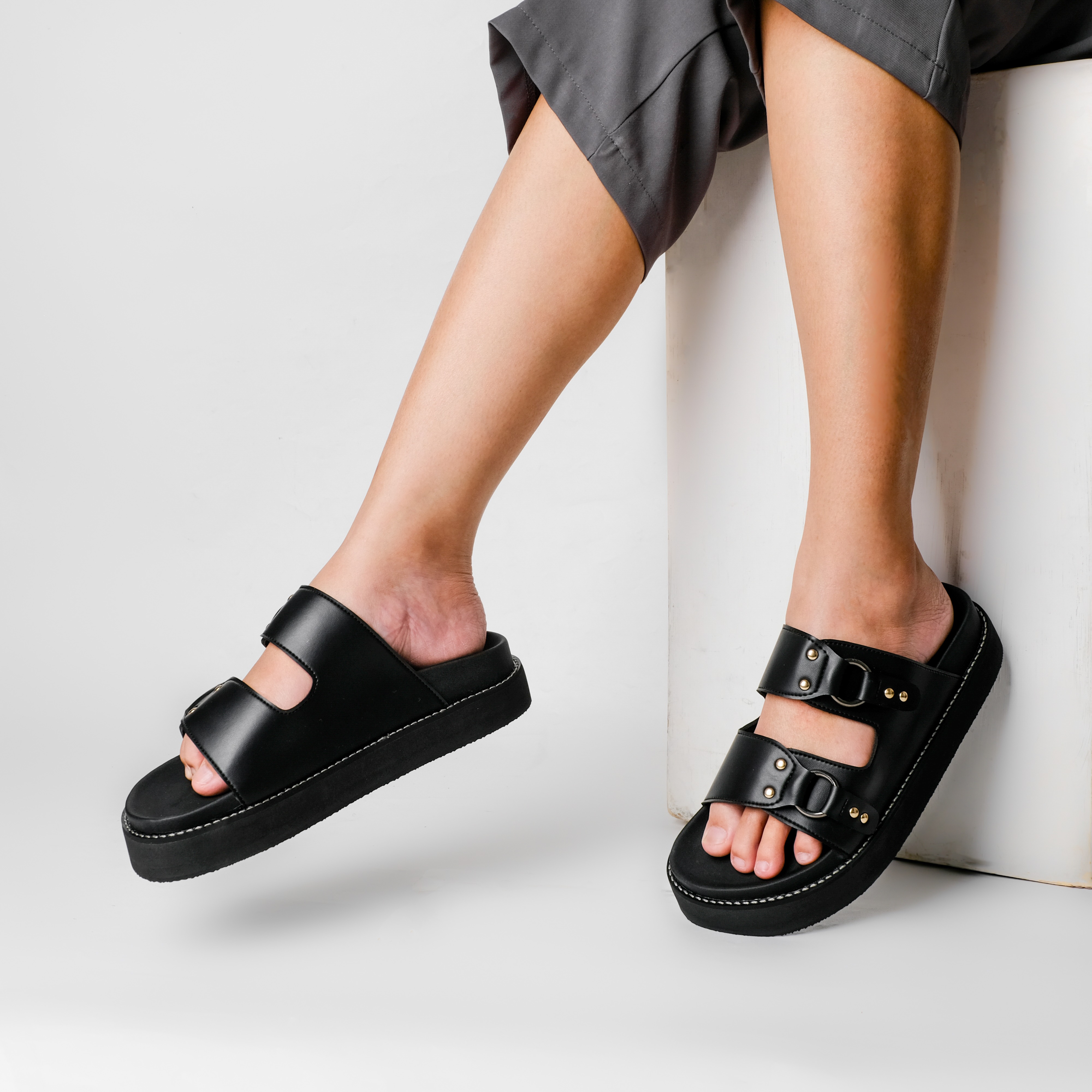 Pamole - Sandal Wanita Kekinian Sendal Cewek Sandal Flat - Zava Series