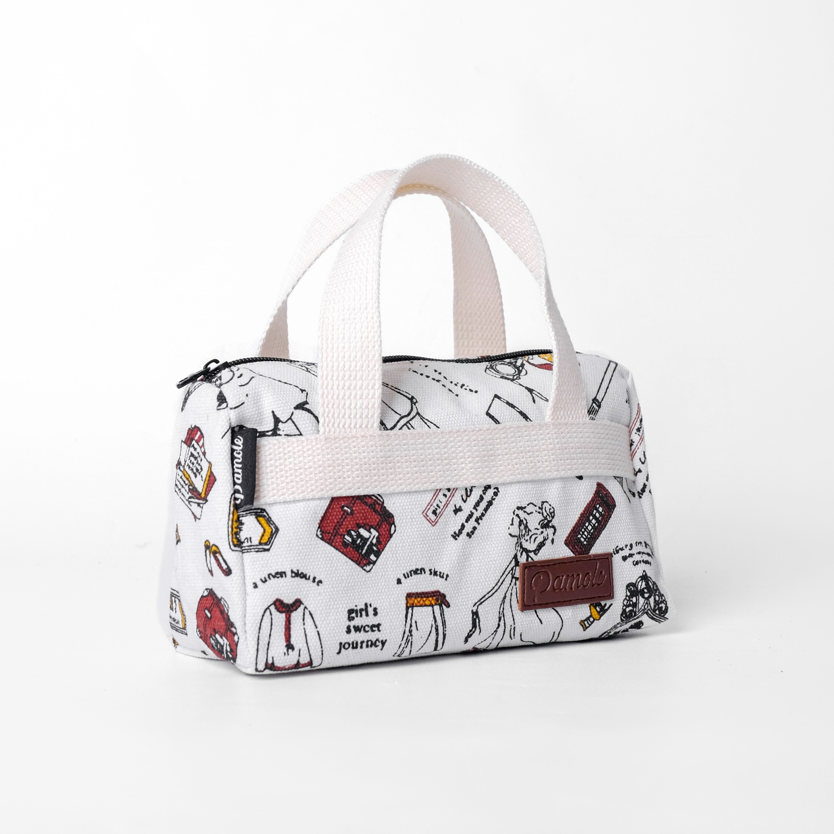 Pamole Pouch Dompet Travelling Bahan Kanvas Motif Penutup Resleting - PMU 1