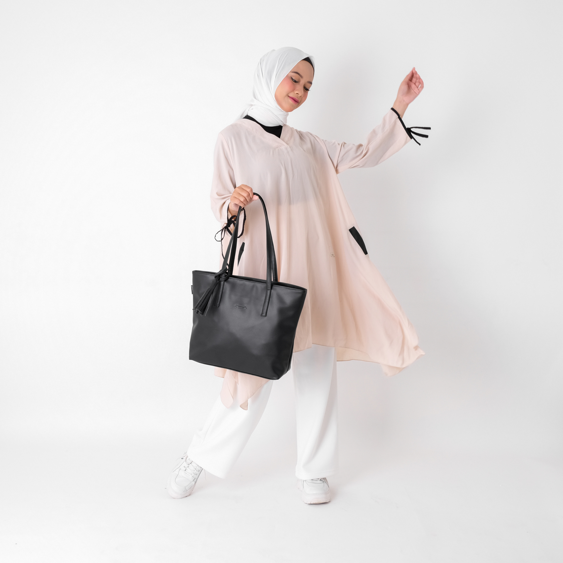 Pamole - Tas Tote Bag Wanita Bahan Kulit Sintetis Totebag Kerja Totebag Kuliah - Volen Series