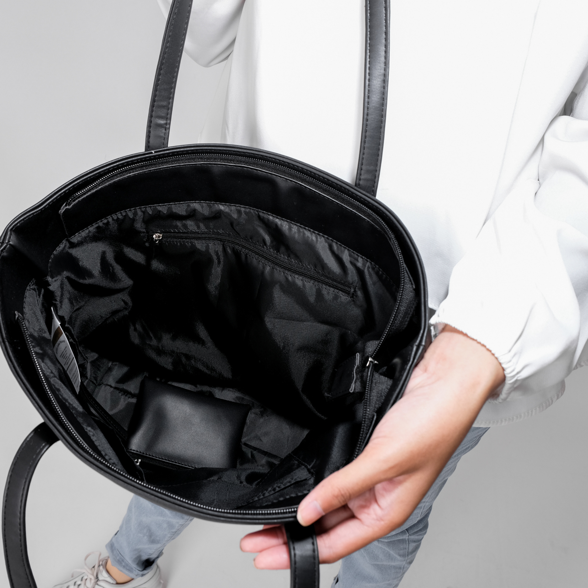 Pamole - Tas Tote Bag Wanita Bahan Kulit Sintetis Totebag Kerja Totebag Kuliah - Volen Series