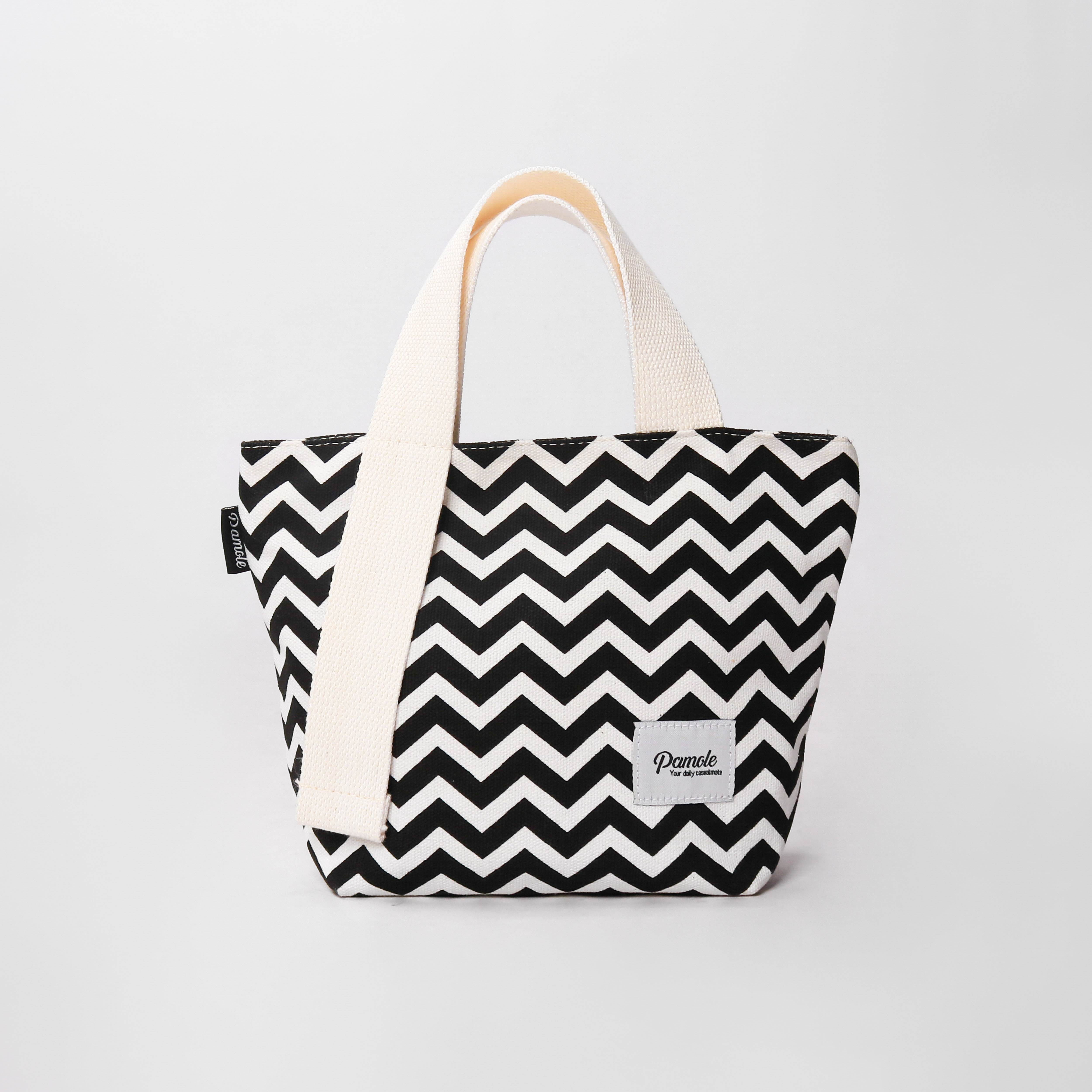 Pamole Pouch Travelling Mini Totebag Bahan Kanvas - Shara Series