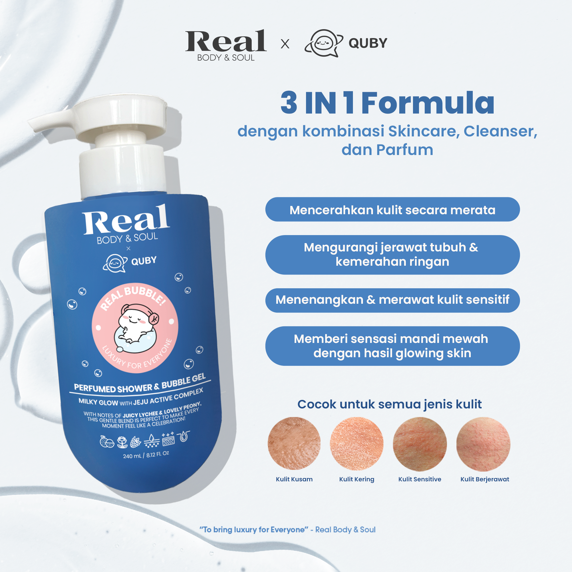 Real Perfumed Shower & Bubble Gel 